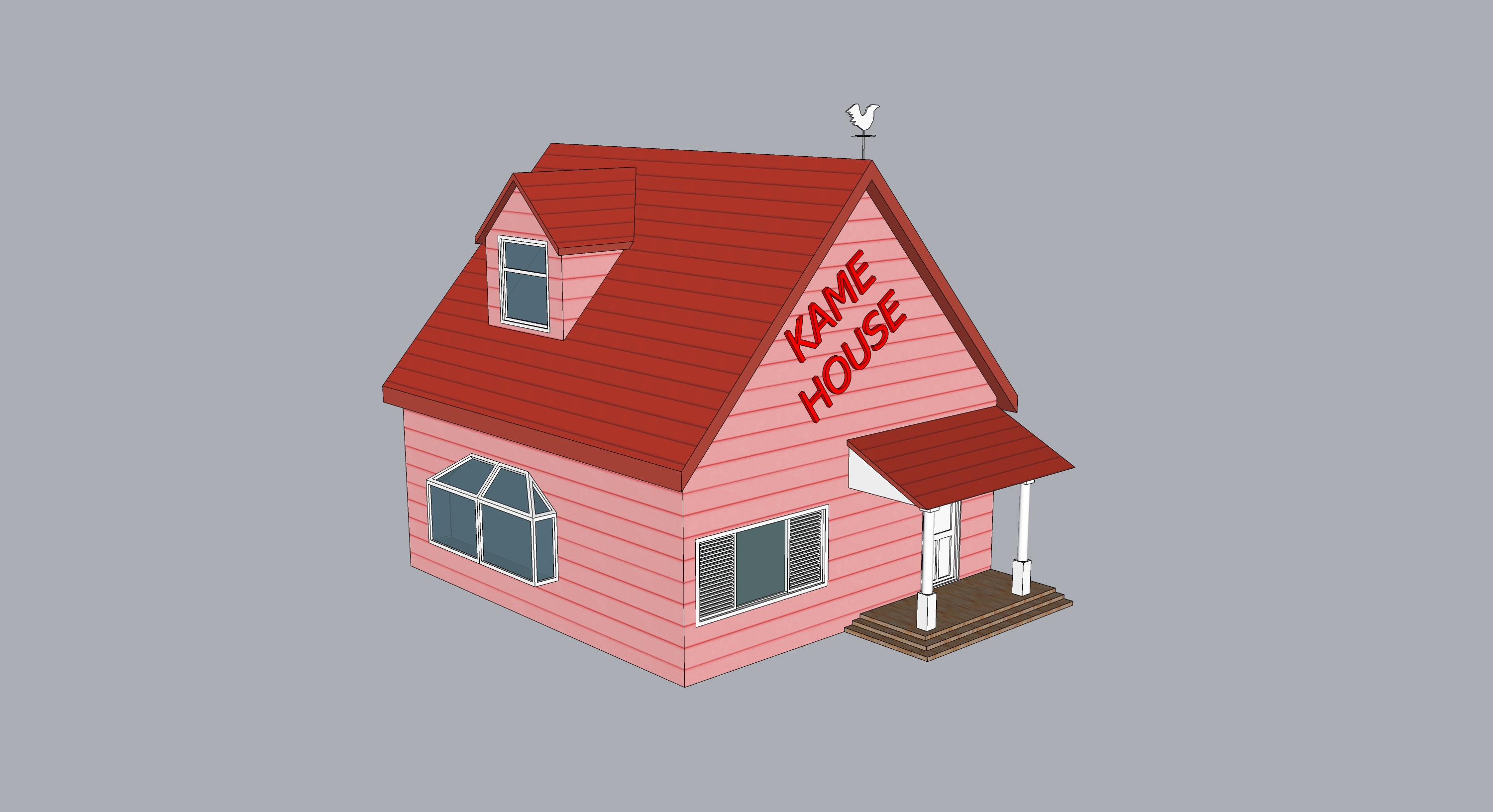 SketchUp教学016-KameHouse龟仙人的小屋