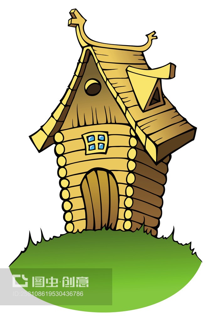 卡通木屋Cartoon wooden house