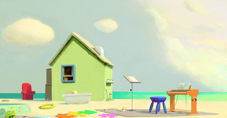 海边的小屋|商业插画|插画|棕熊动画胡乃夫 - 原创设计作品 