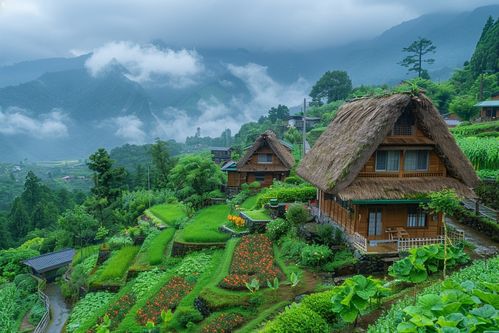 农家小屋风貌高清摄影大图 摄影图 下载至来源处