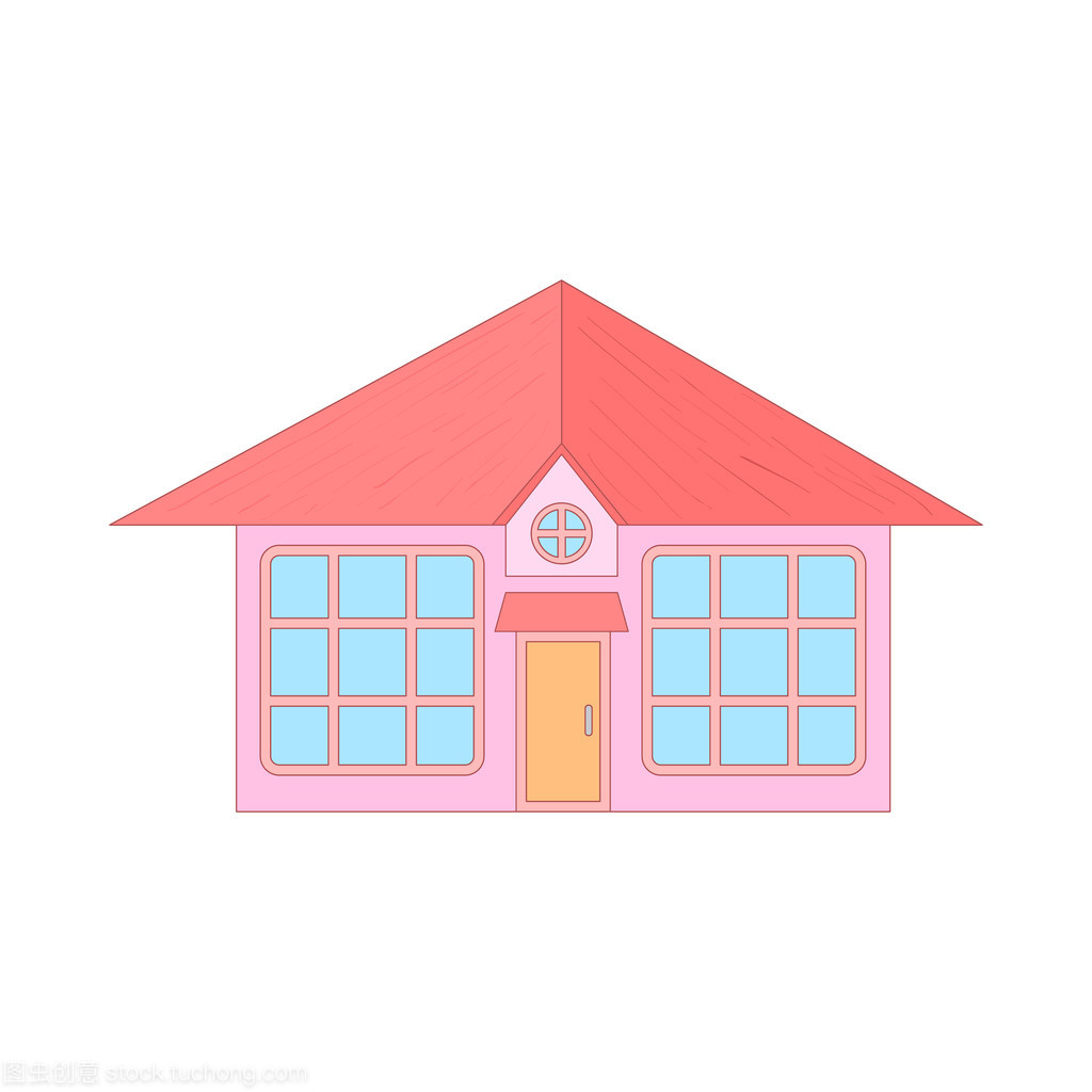 粉色小屋卡通风格的大型 windows 图标